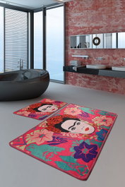 Mijölnir Juego de alfombras de baño Frida - Pink